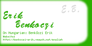 erik benkoczi business card